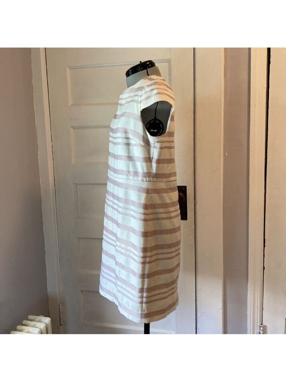 J. Crew Cap Sleeve Striped Dress, Size 12 - Picture 12 of 16